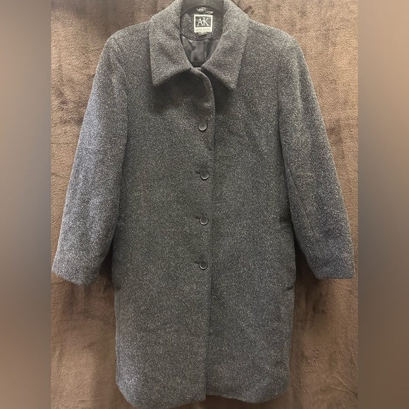 Anne Klein Charcoal Pea Coat - Picture 1 of 3